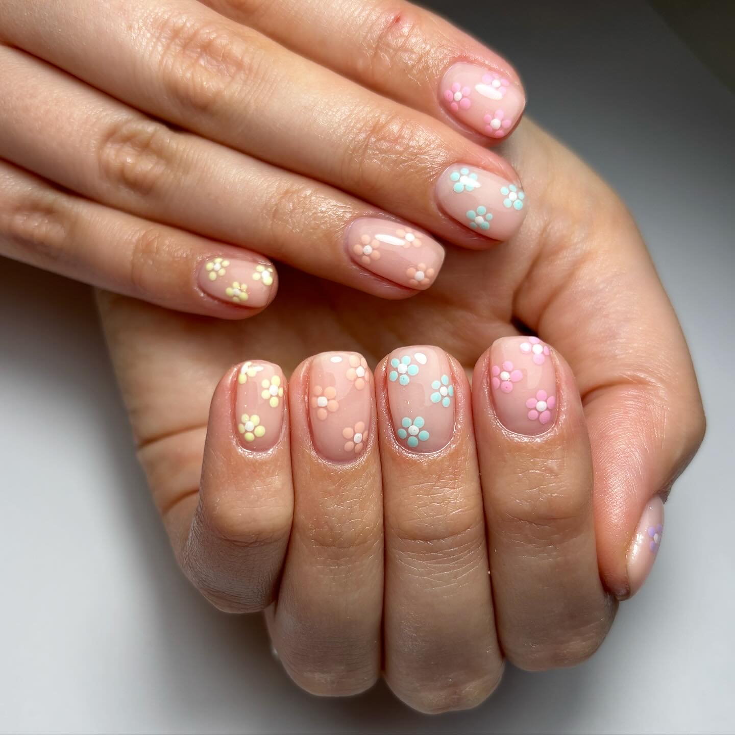 Nail Art with Floral Design