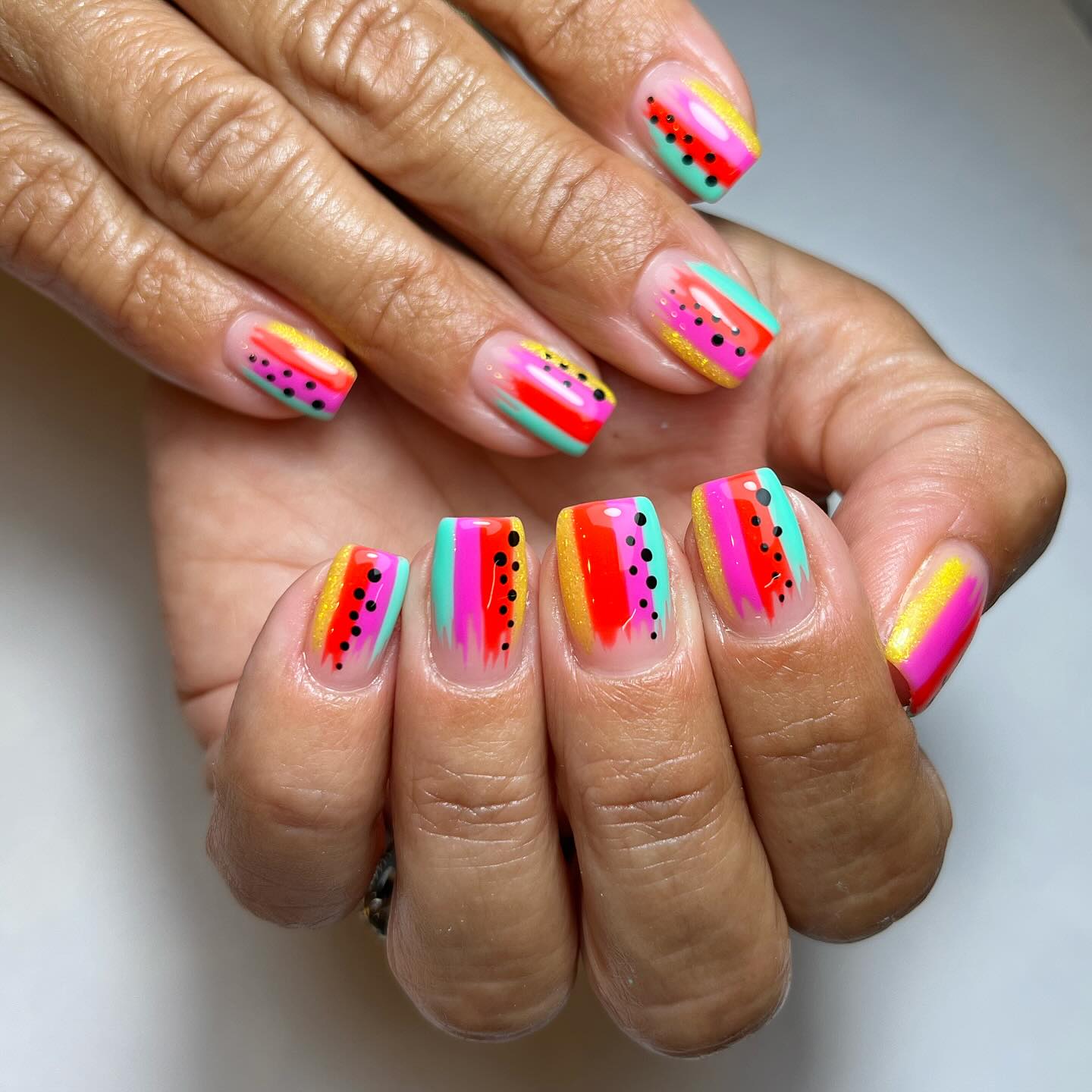 Vibrant Artistic Nails