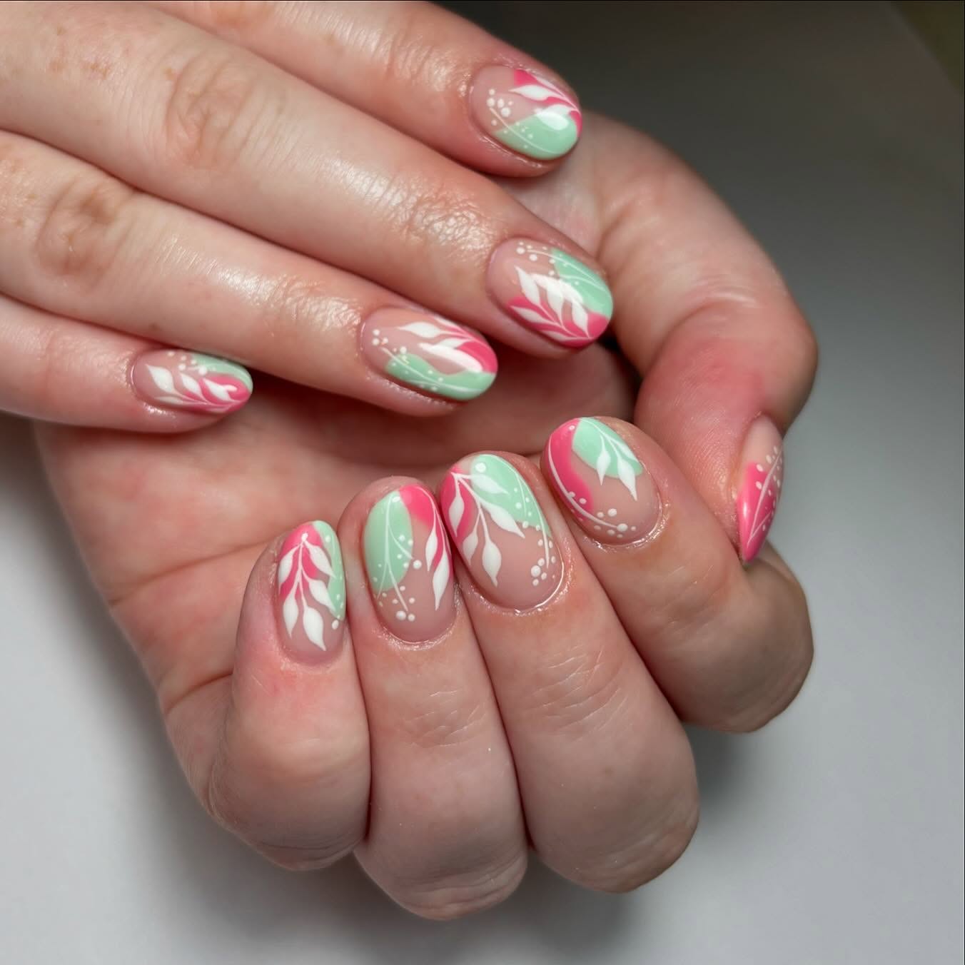 Artistic Floral Nail Art