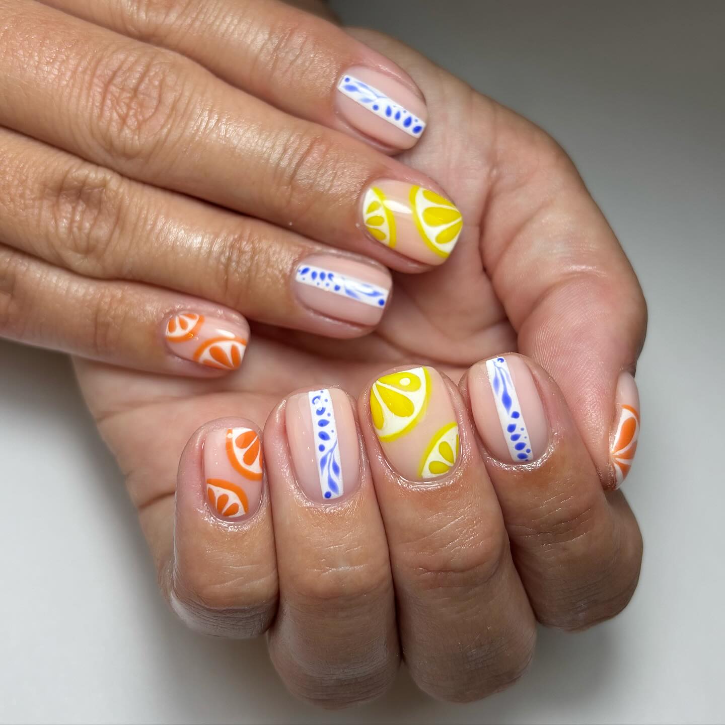 Colorful Citrus Nail Art