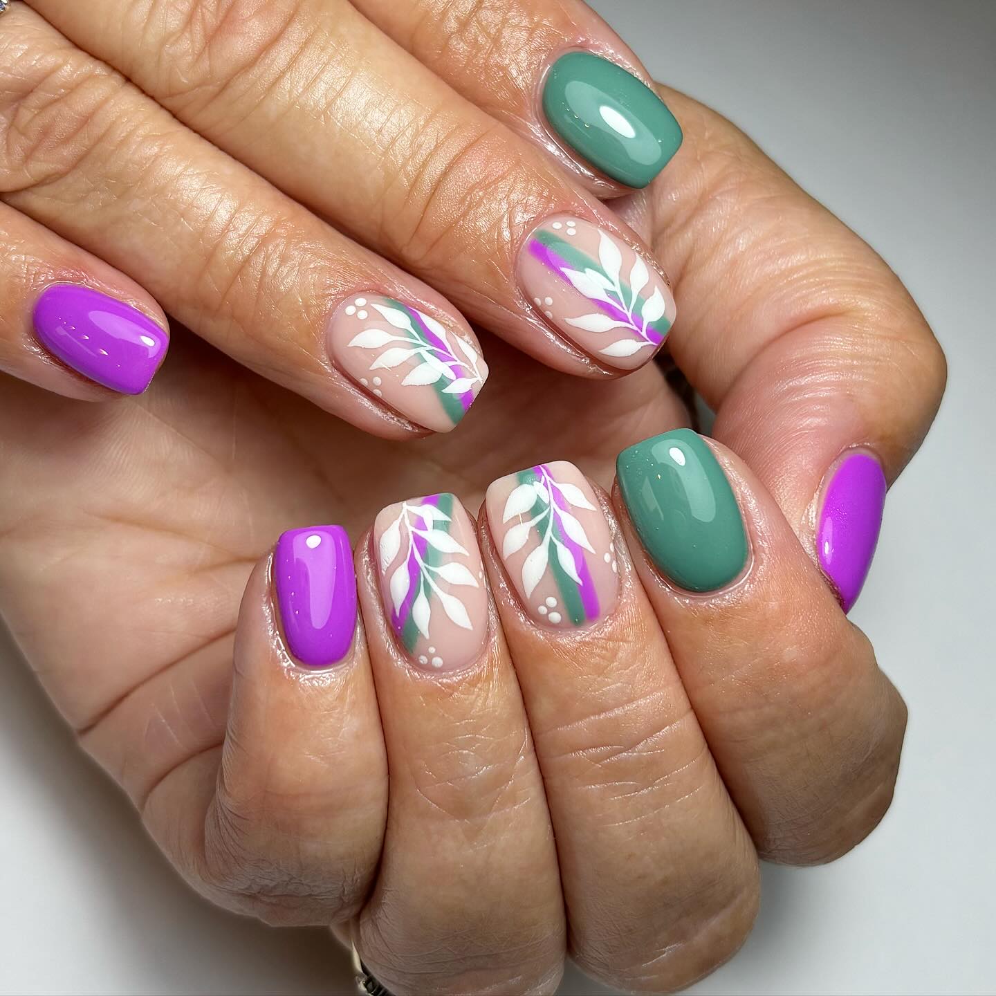 Artistic Floral Nail Design
