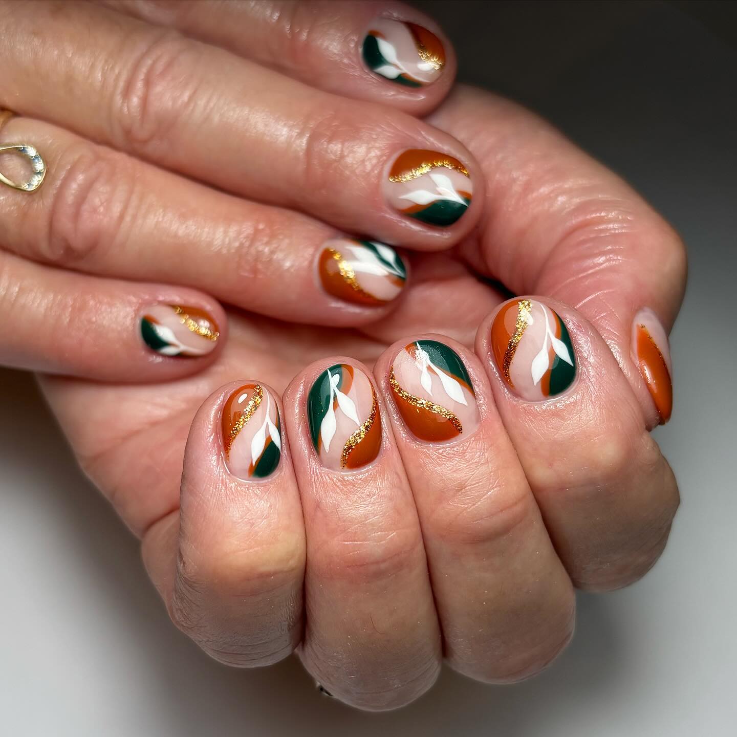 Artistic Autumn-Inspired Nails