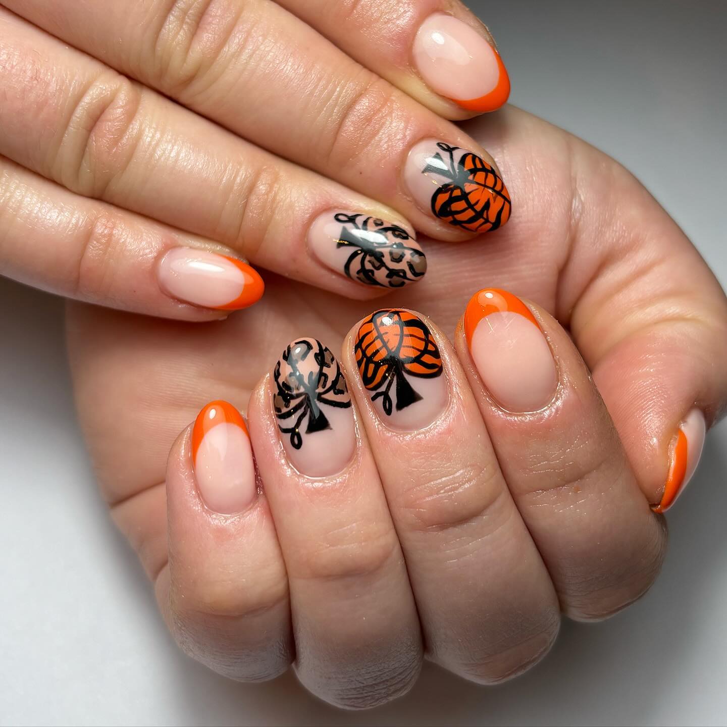 Artistic Halloween-Inspired Nail Design