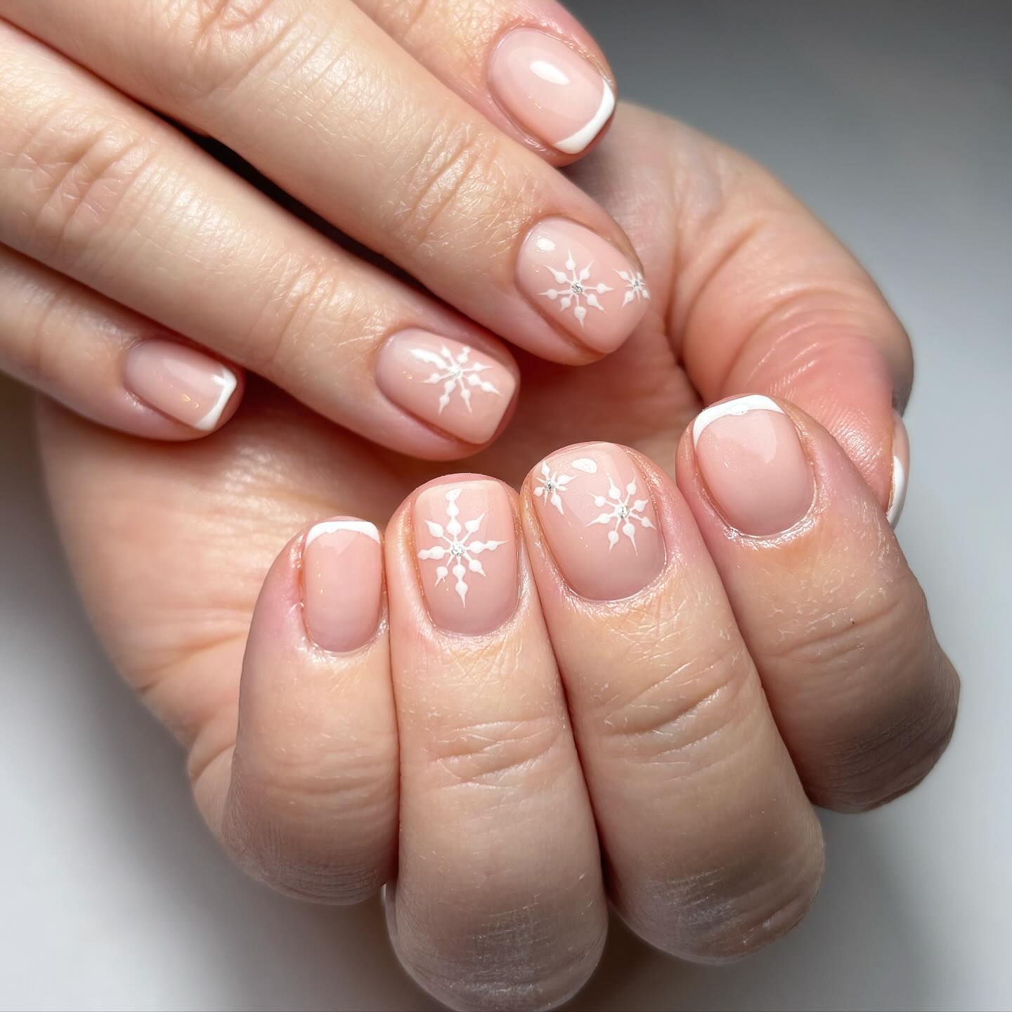 Elegant Snowflake Nails