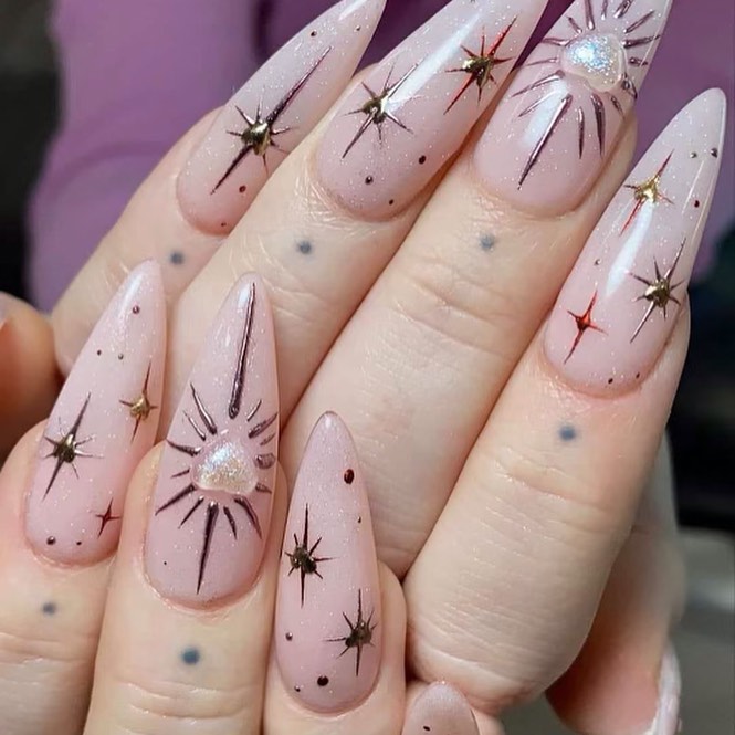 Starlit Sparkle Nails