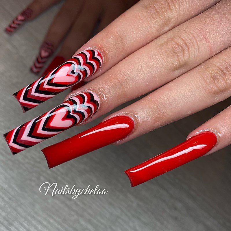 Valentine's Day Themed Nail Art