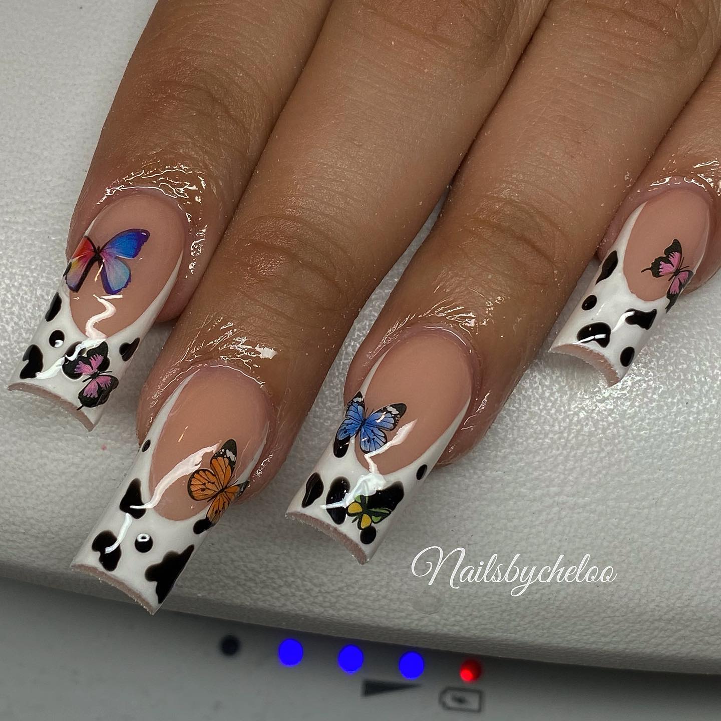 Artistic Butterfly Nails