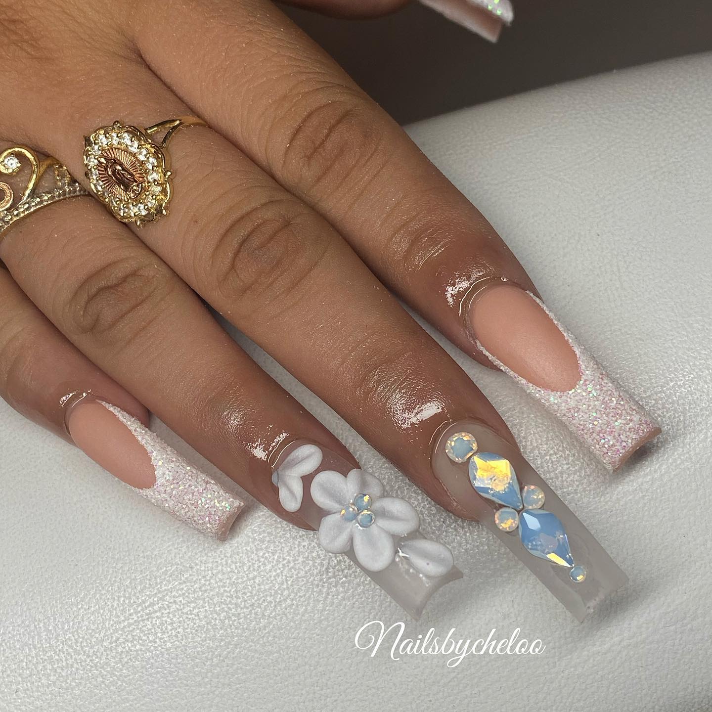 Elegant Floral Nail Art