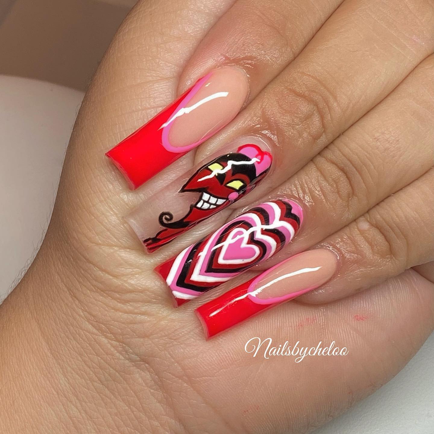 Artistic Valentine's Day Nail Art