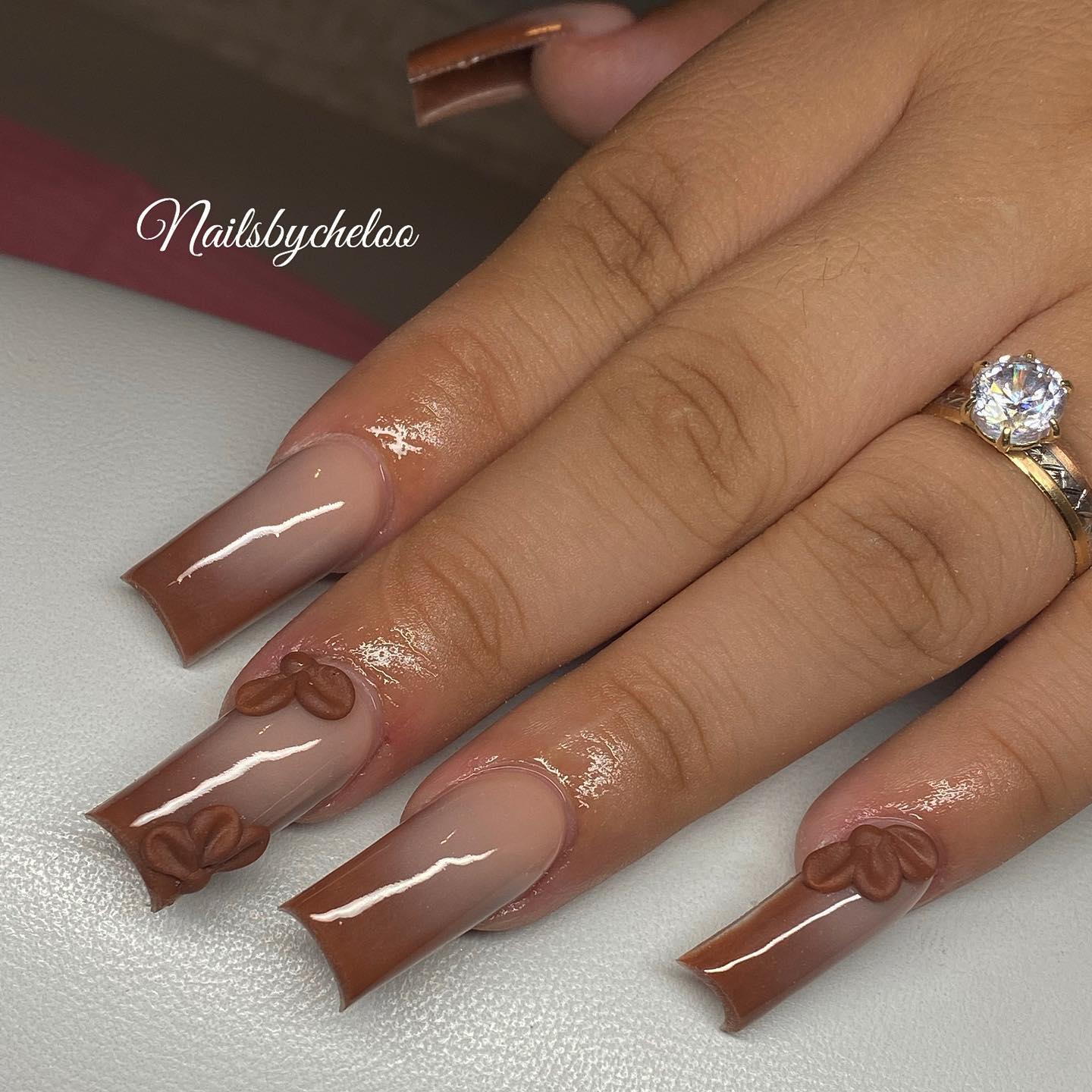 Chocolate Themed Nails