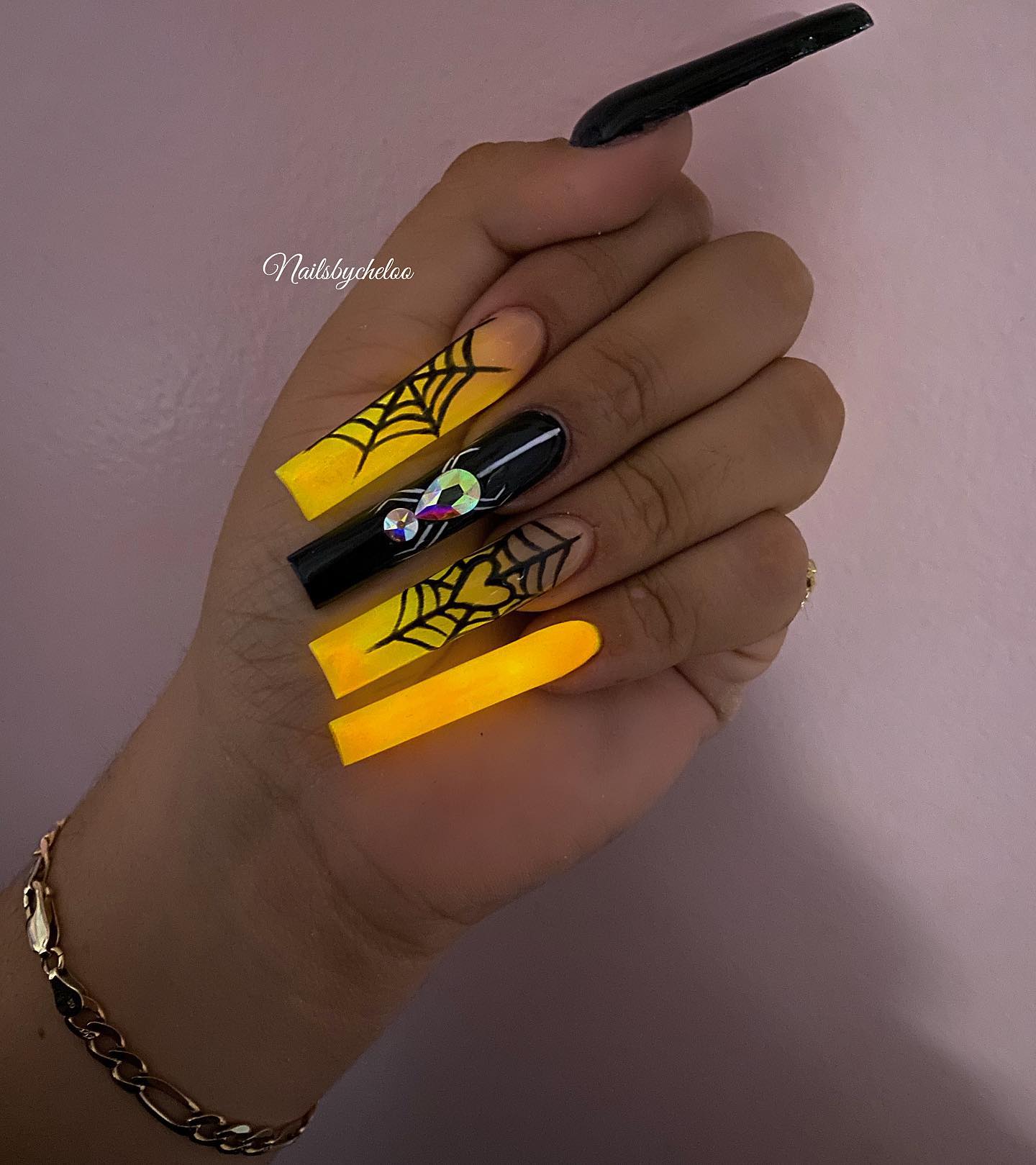 Spooky Spider Nail Art