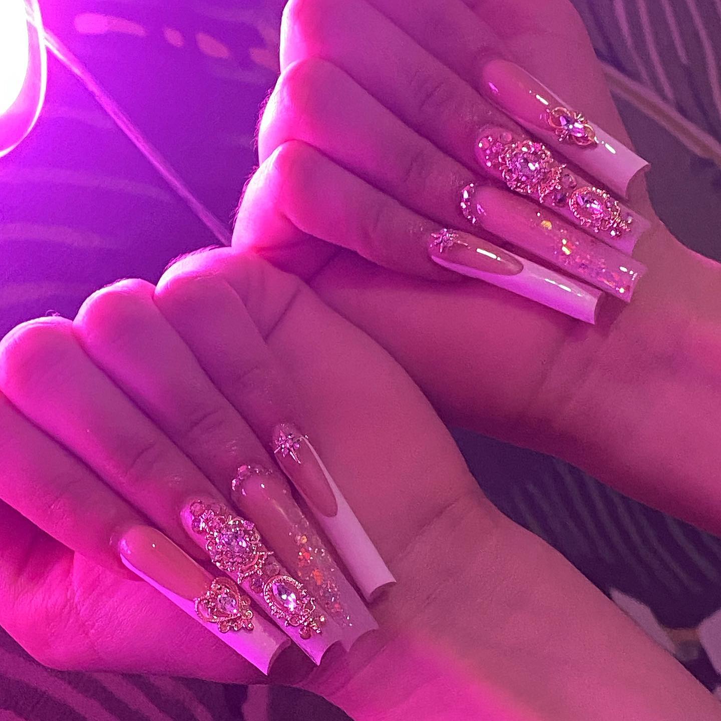 Glamorous Nail Art with Gems