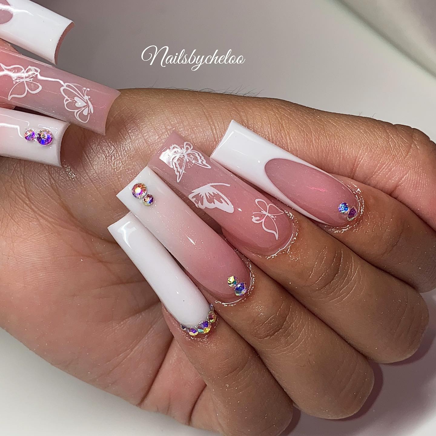 Elegant Butterfly Nail Art