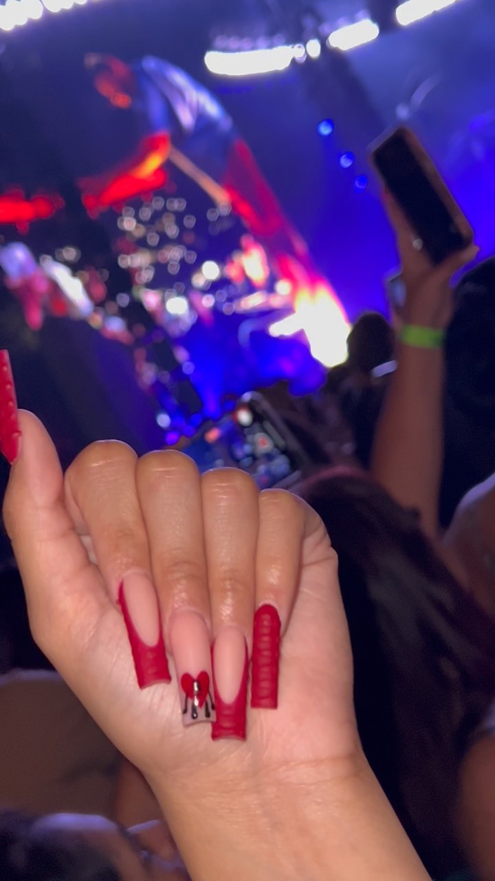 Artistic Red Nails
