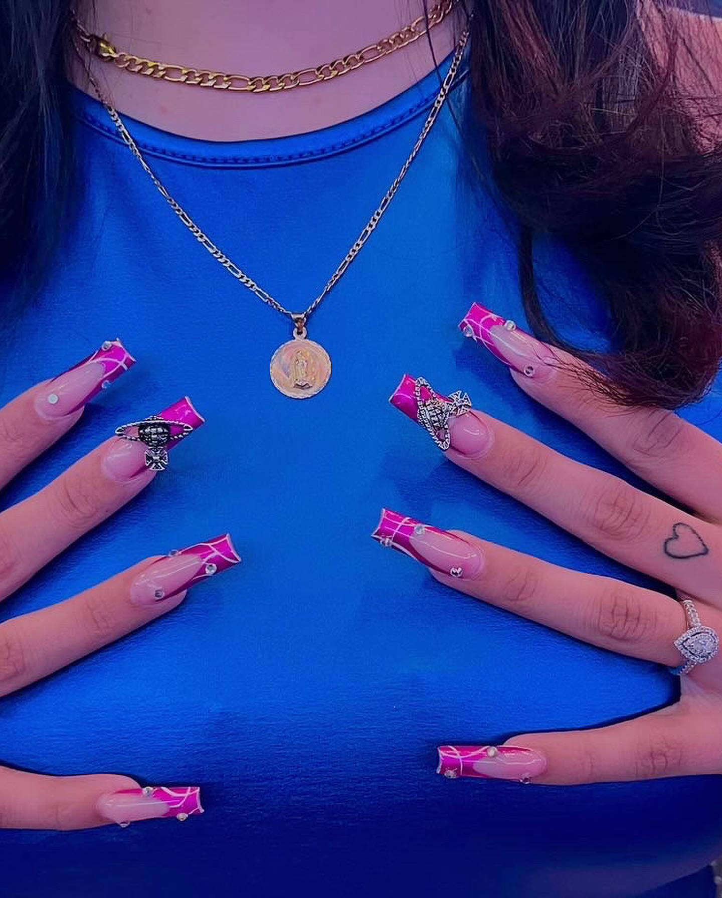 Stylish Nails with Charms and Patterns