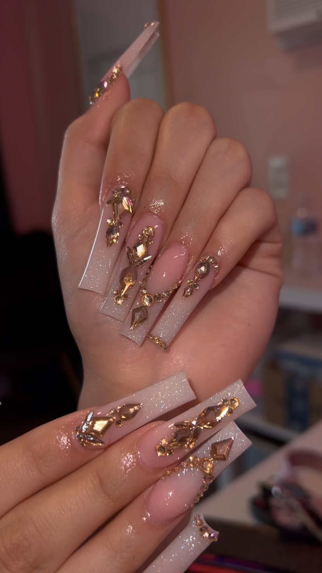 Elegant Rhinestone Nails