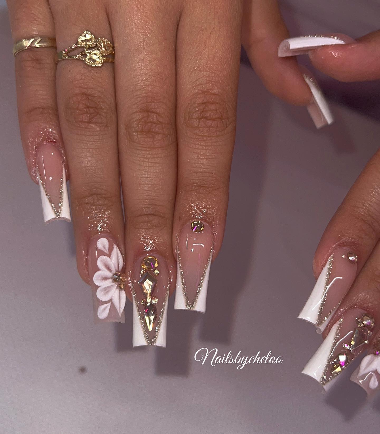 Elegant Floral Nail Design