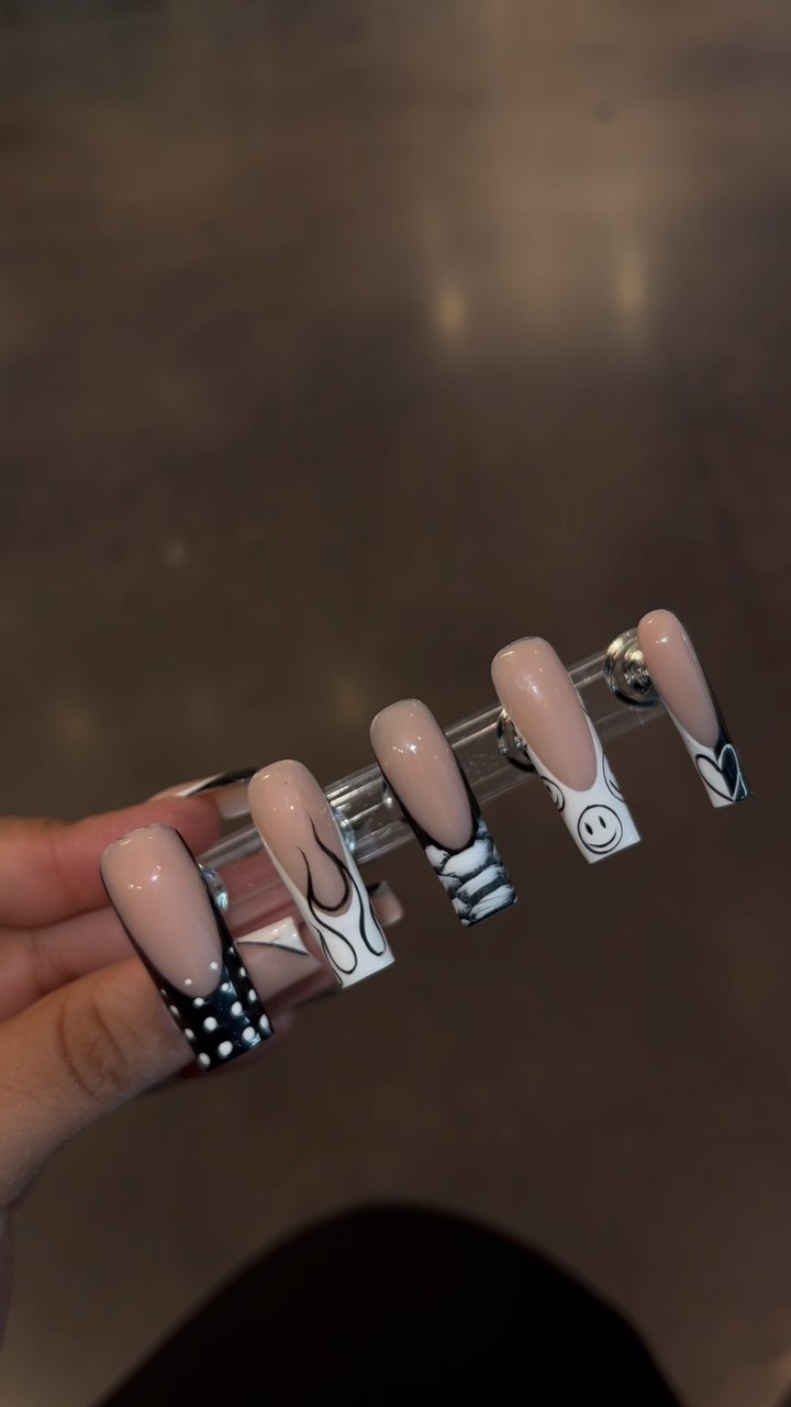 Nail Art with Patterns and Designs