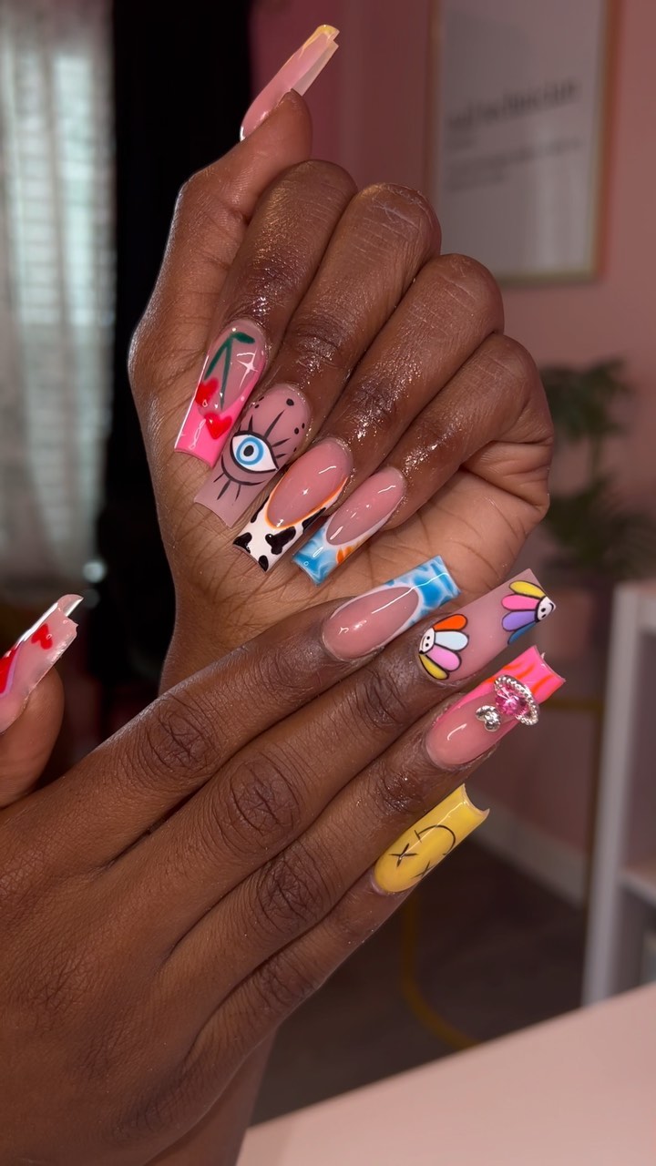 Artistic Colorful Nails with Various Designs