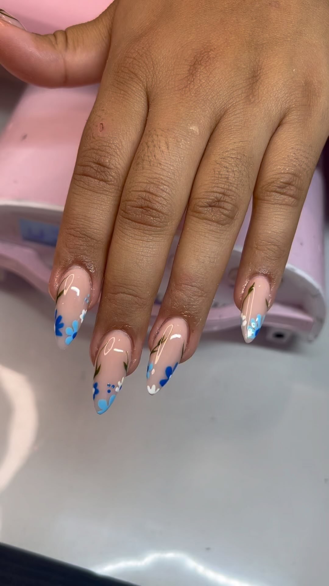 Artistic Floral Nail Design