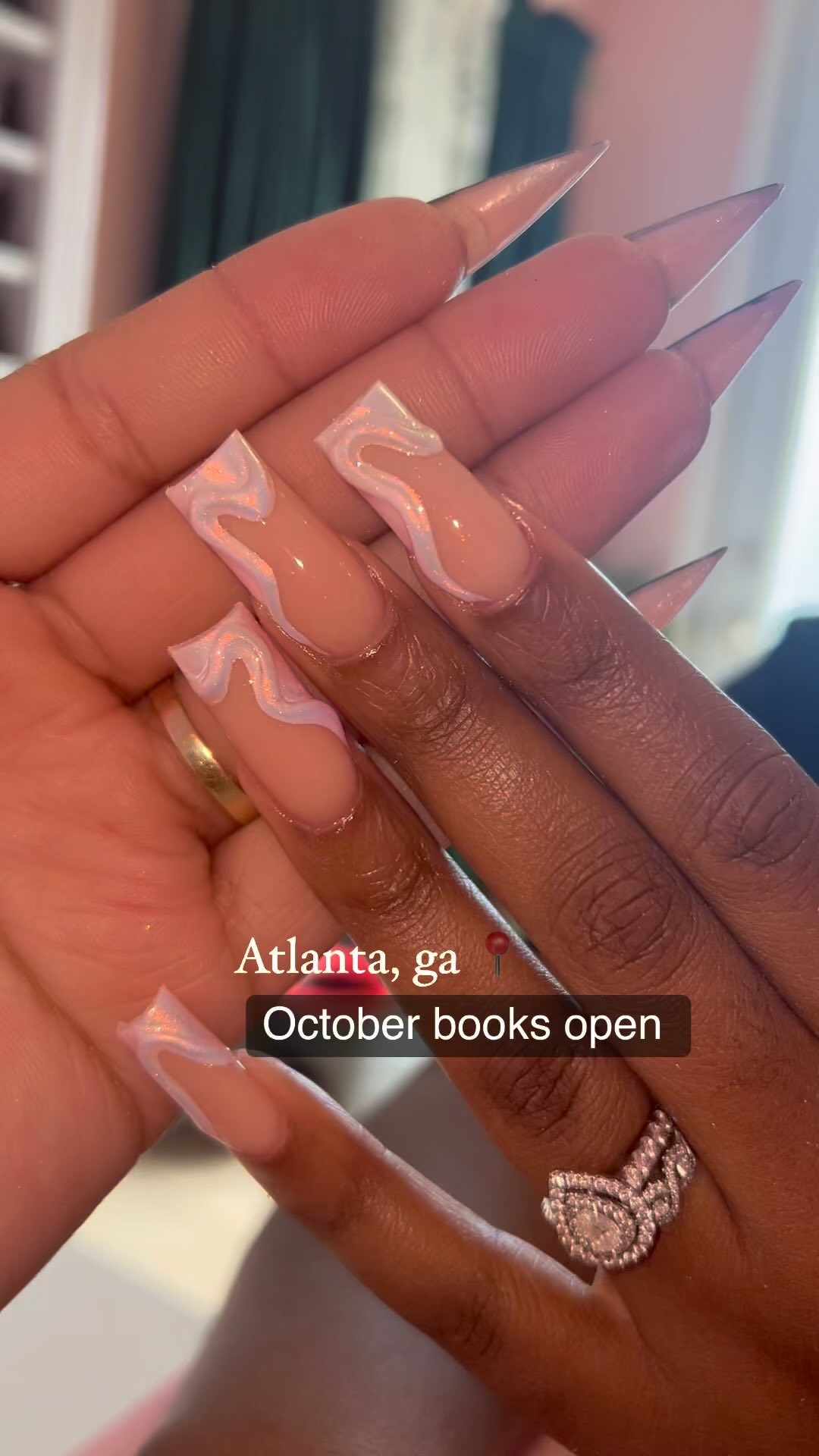 Stylish Nude and Pink Nails