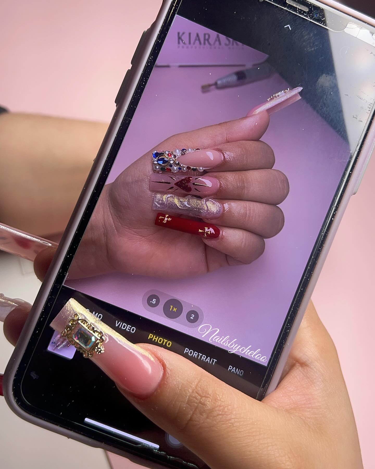 Stylish Nail Art with Gems