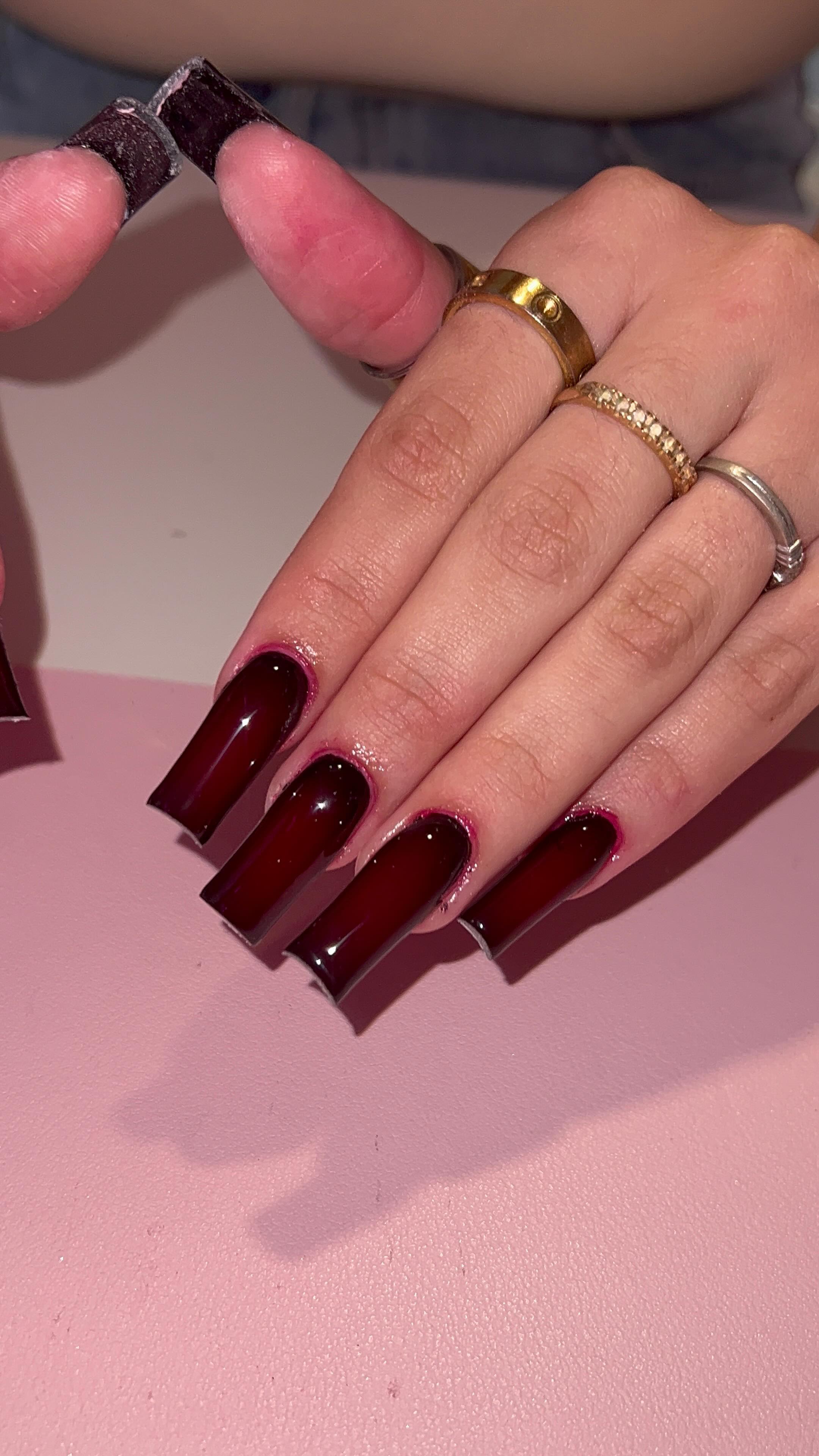 Elegant Burgundy Nails
