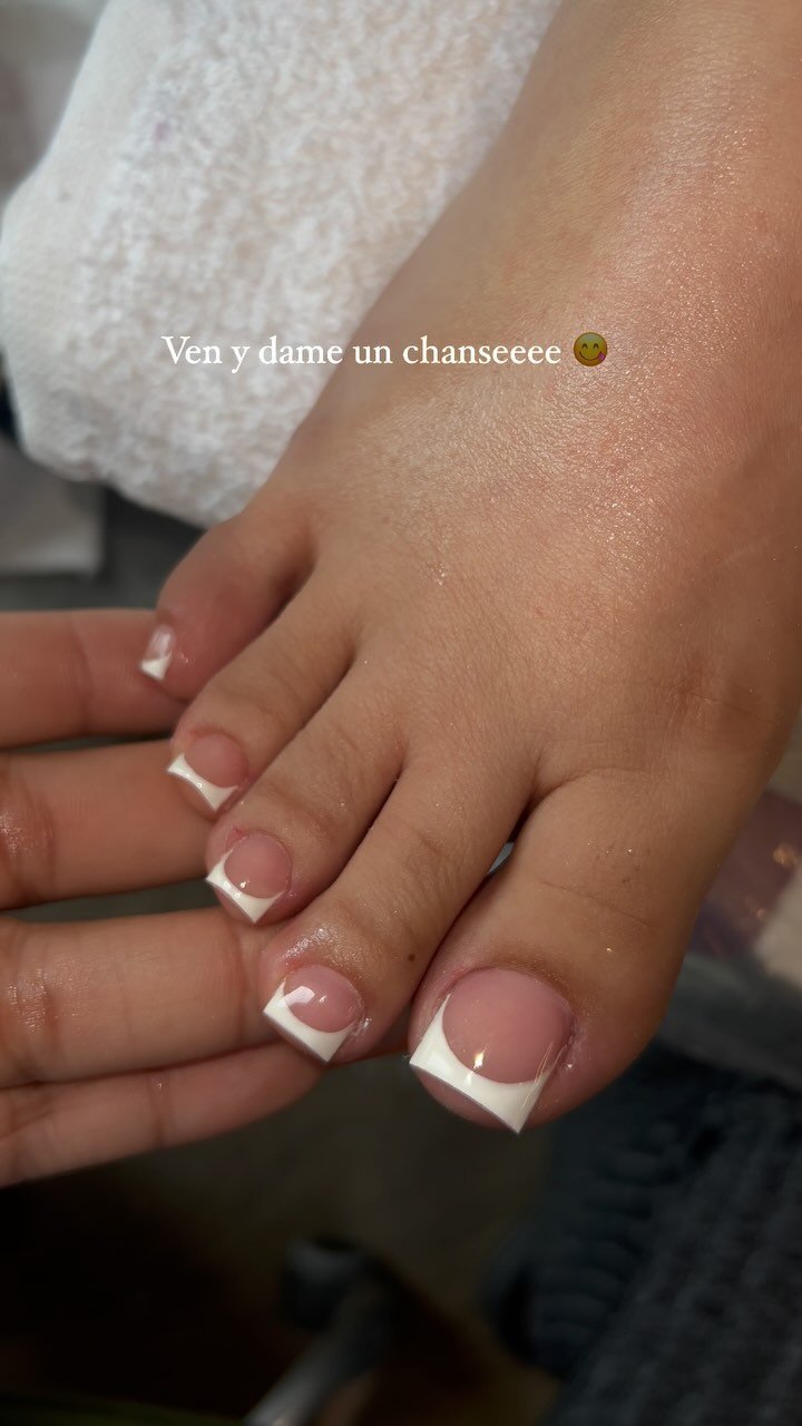 Elegant French Tip Pedicure