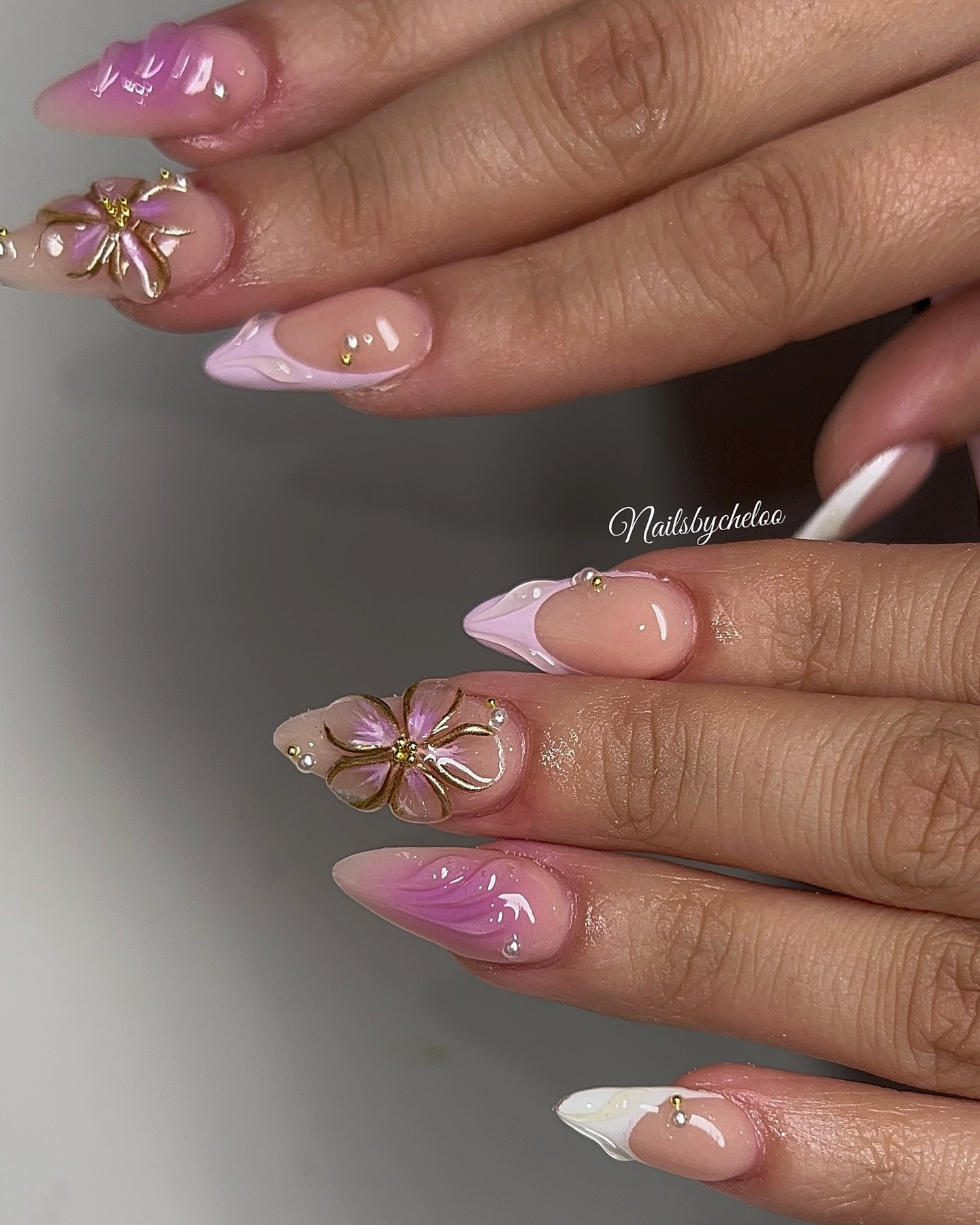 Artistic Floral Nails