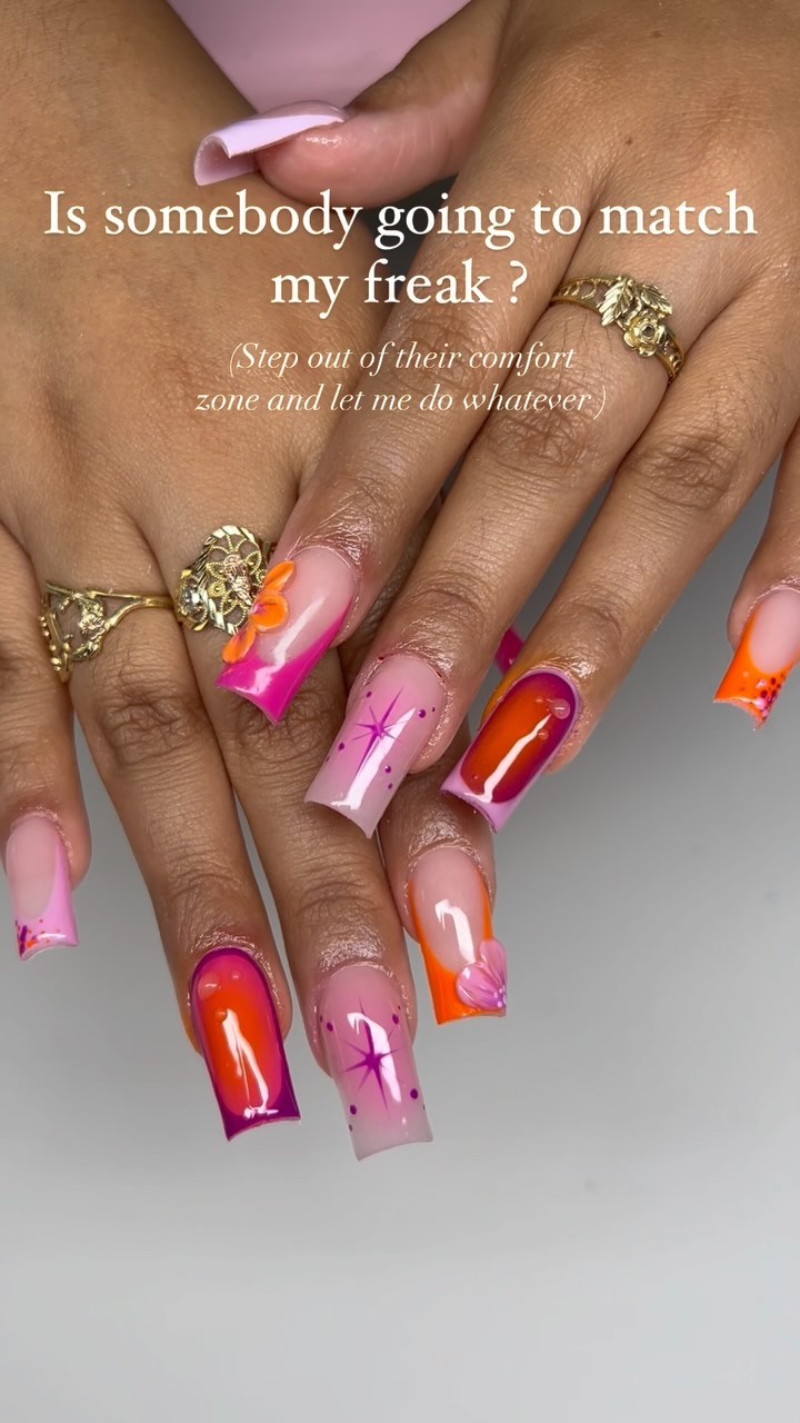 Vibrant Artistic Nail Design