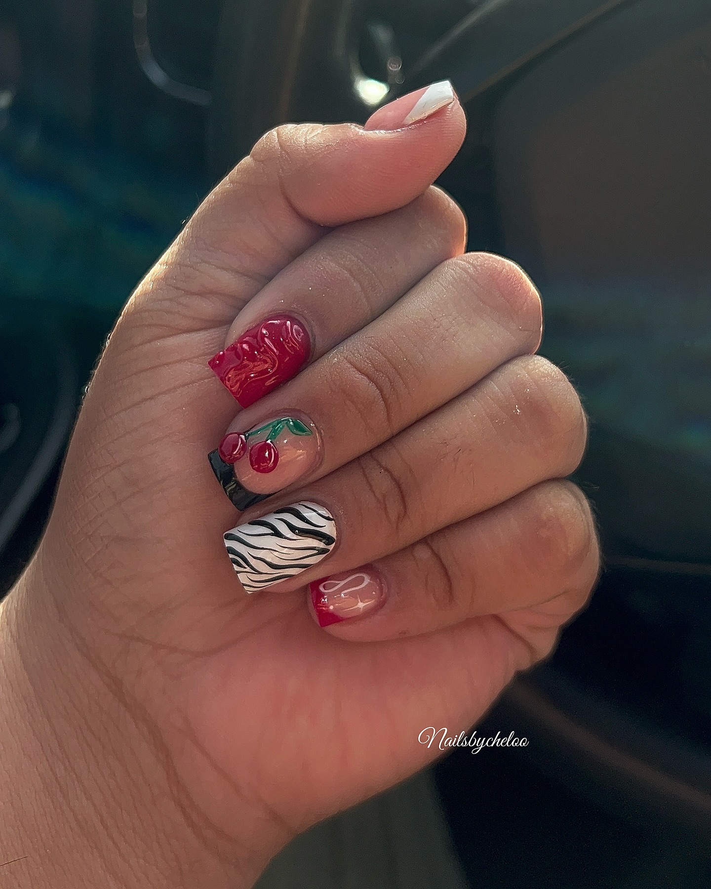 Chic Cherry Nails