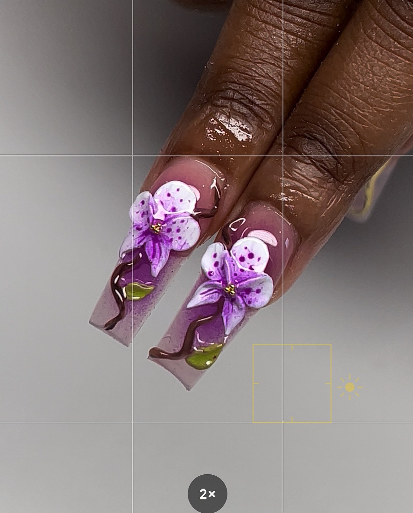 Artistic Floral Nail Design