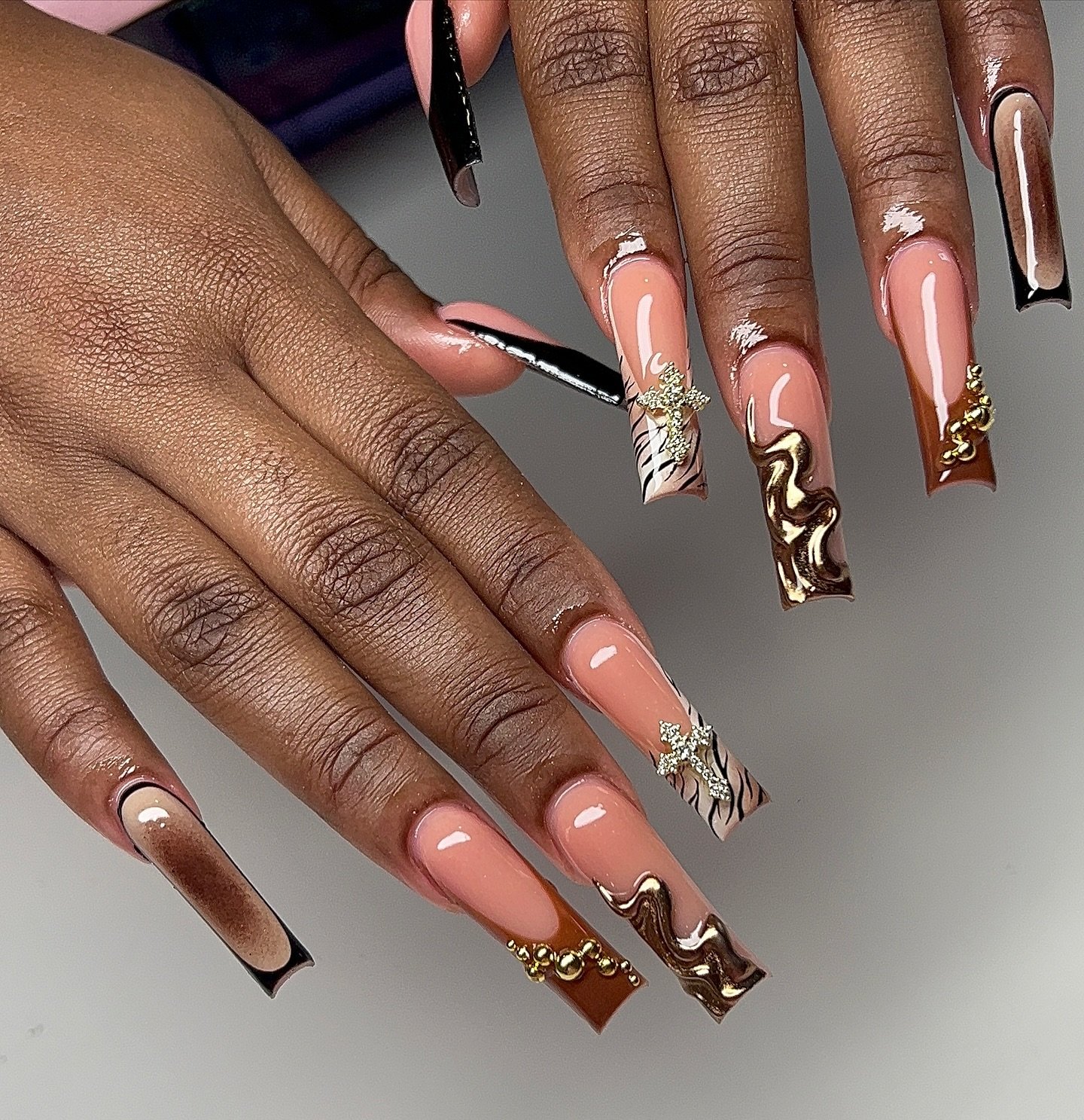 Stylish Long Artistic Nails
