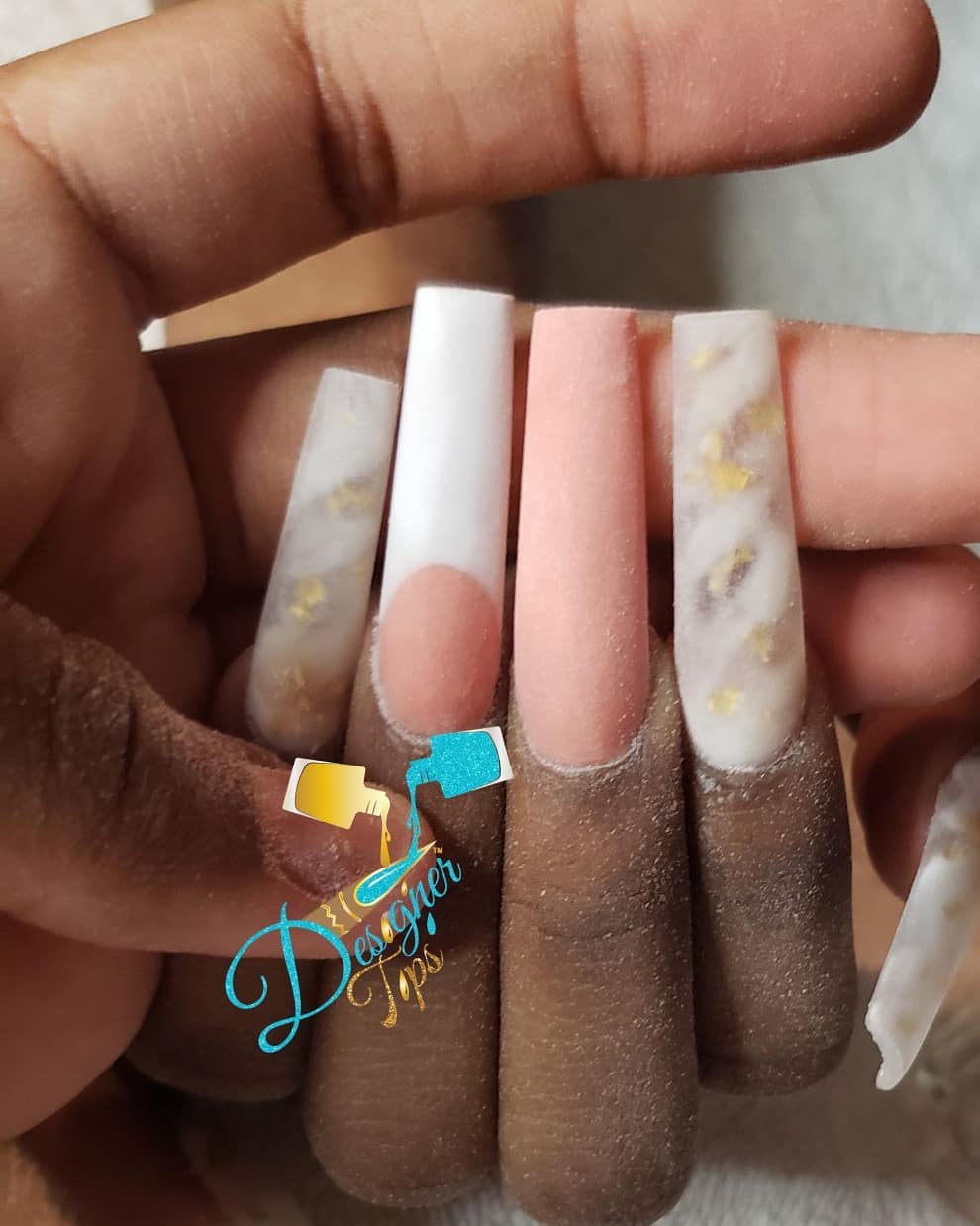 Elegant Nail Art with Mixed Colors