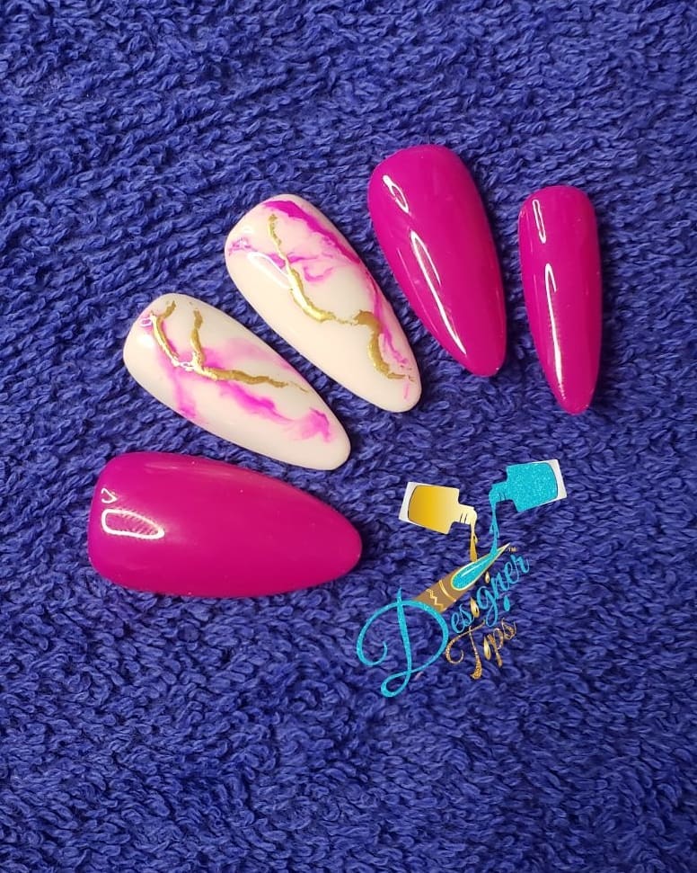 Stylish Pink and Artistic Nails