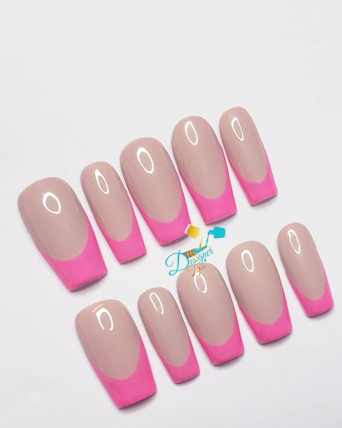 Stylish Pink and Nude Nails