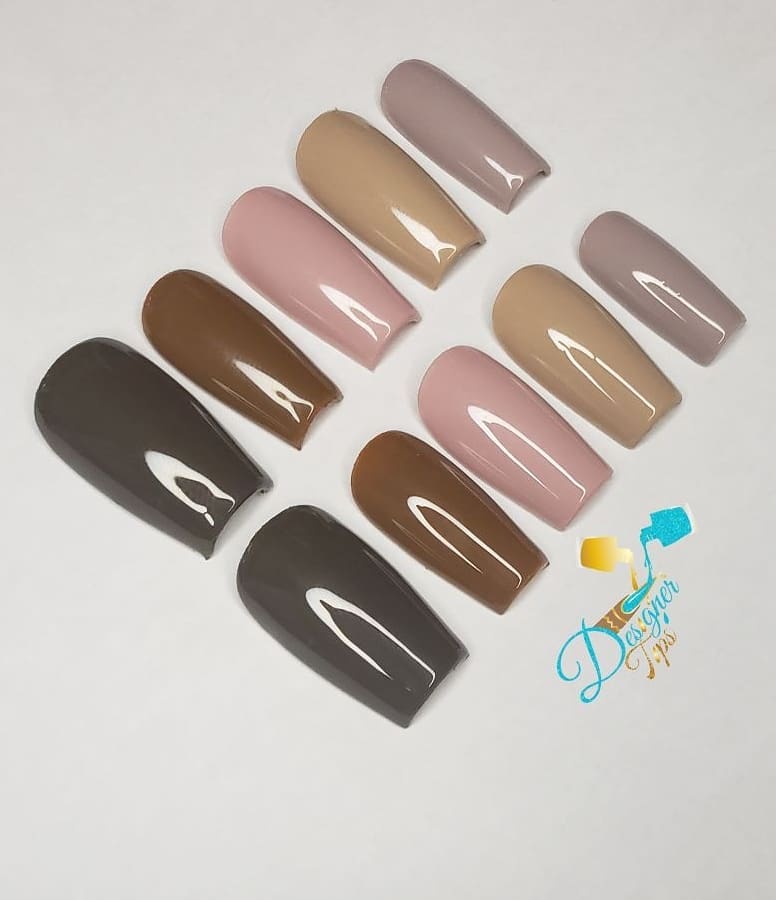 Nude and Earthy Tones Nails