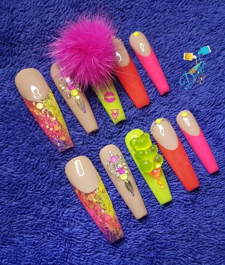 Vibrant Artistic Nail Design