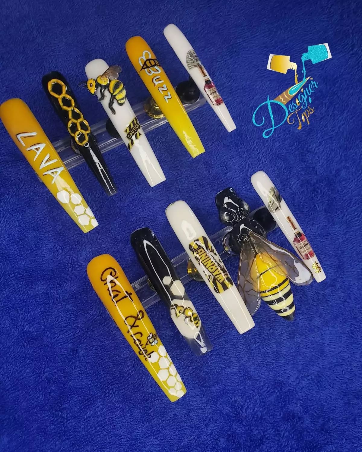 Bee-themed Nail Art