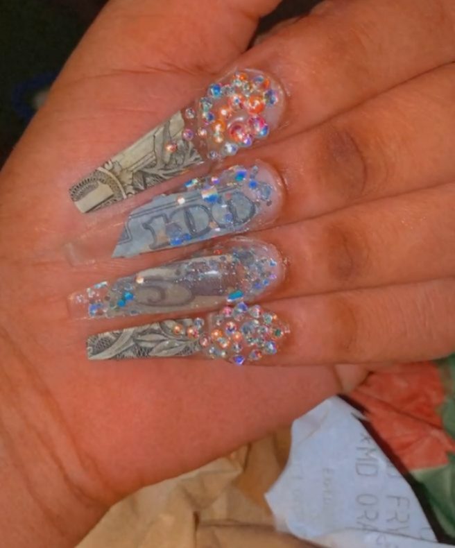 Nail Art with Dollar Bills