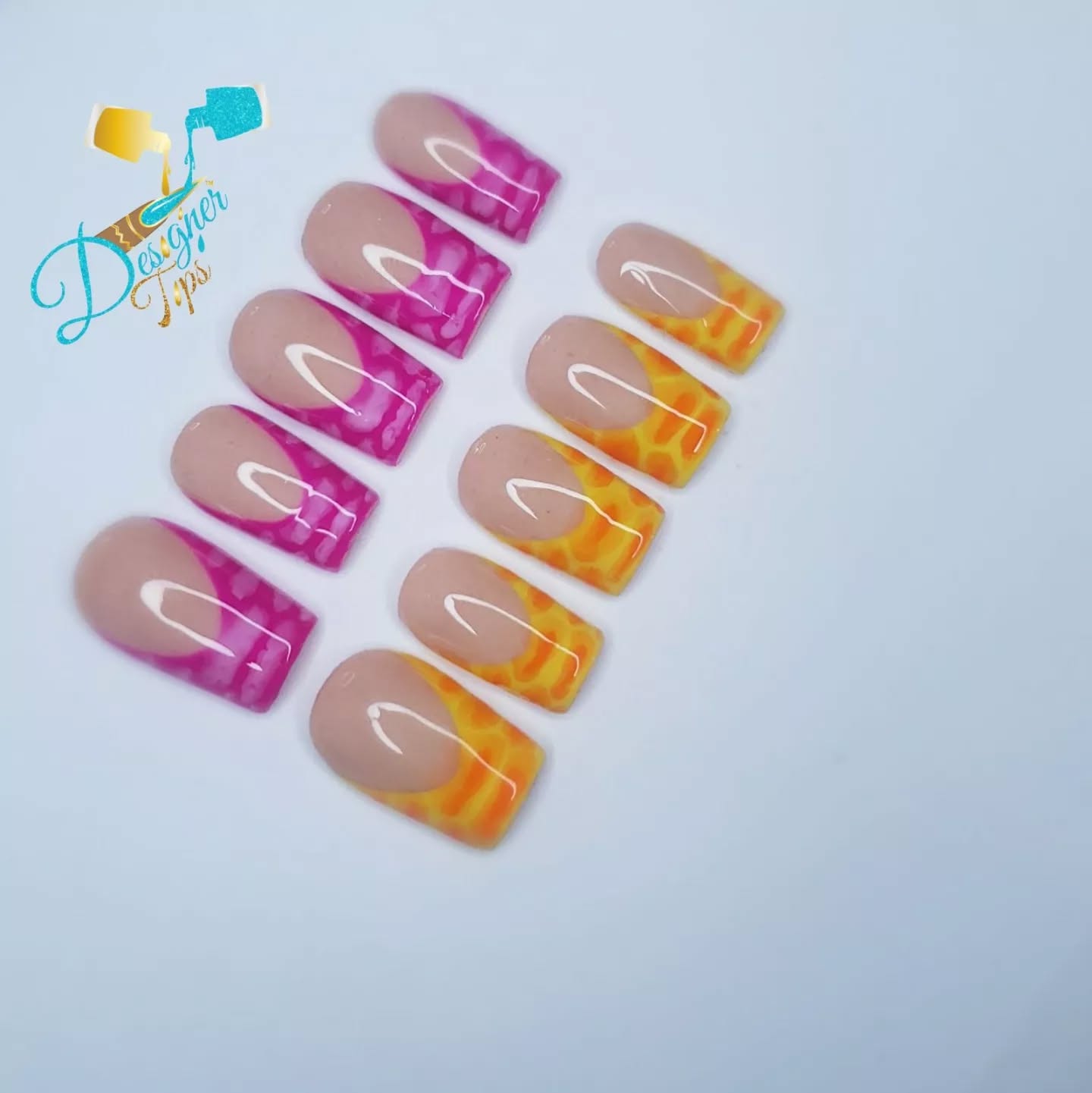 Colorful Ombre Nail Design
