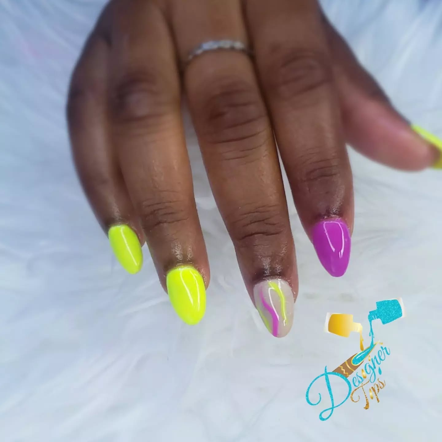 Vibrant Neon Nail Art