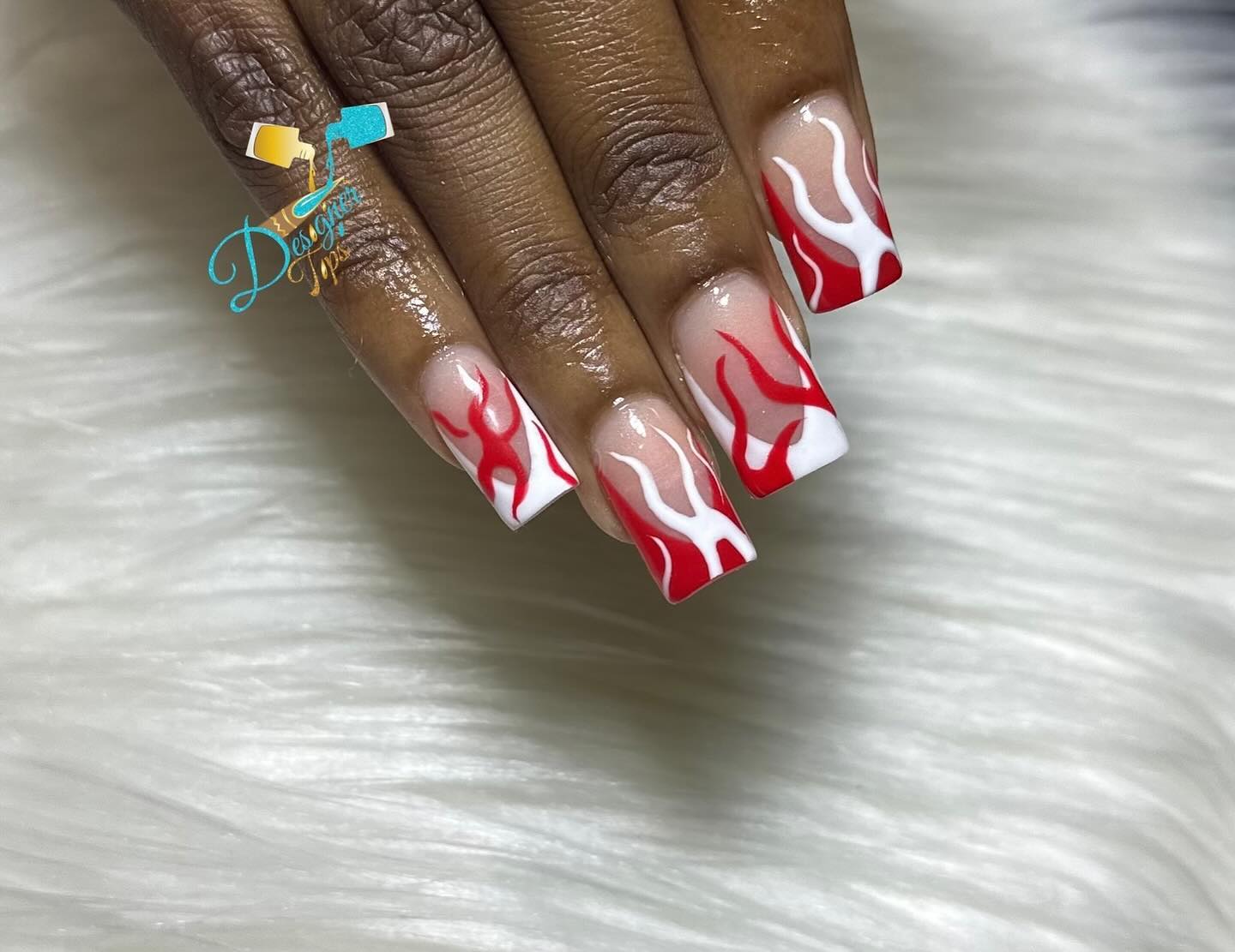 Flame Nail Art Design