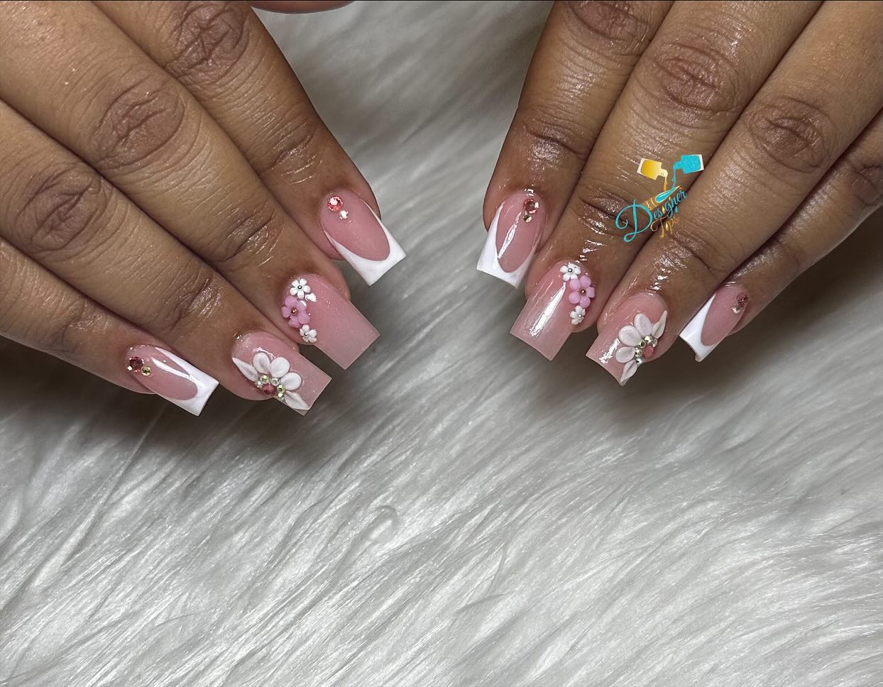 Elegant Floral Nails