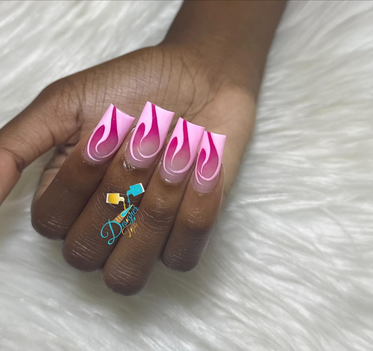 Flame Pink Nails