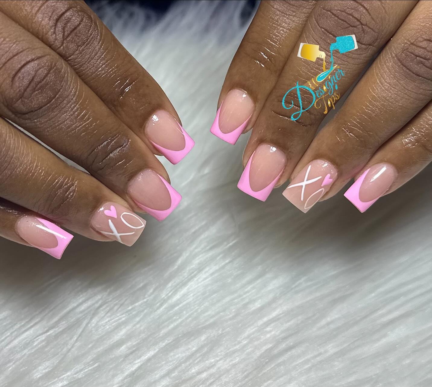 Stylish Pink French Tip Nails