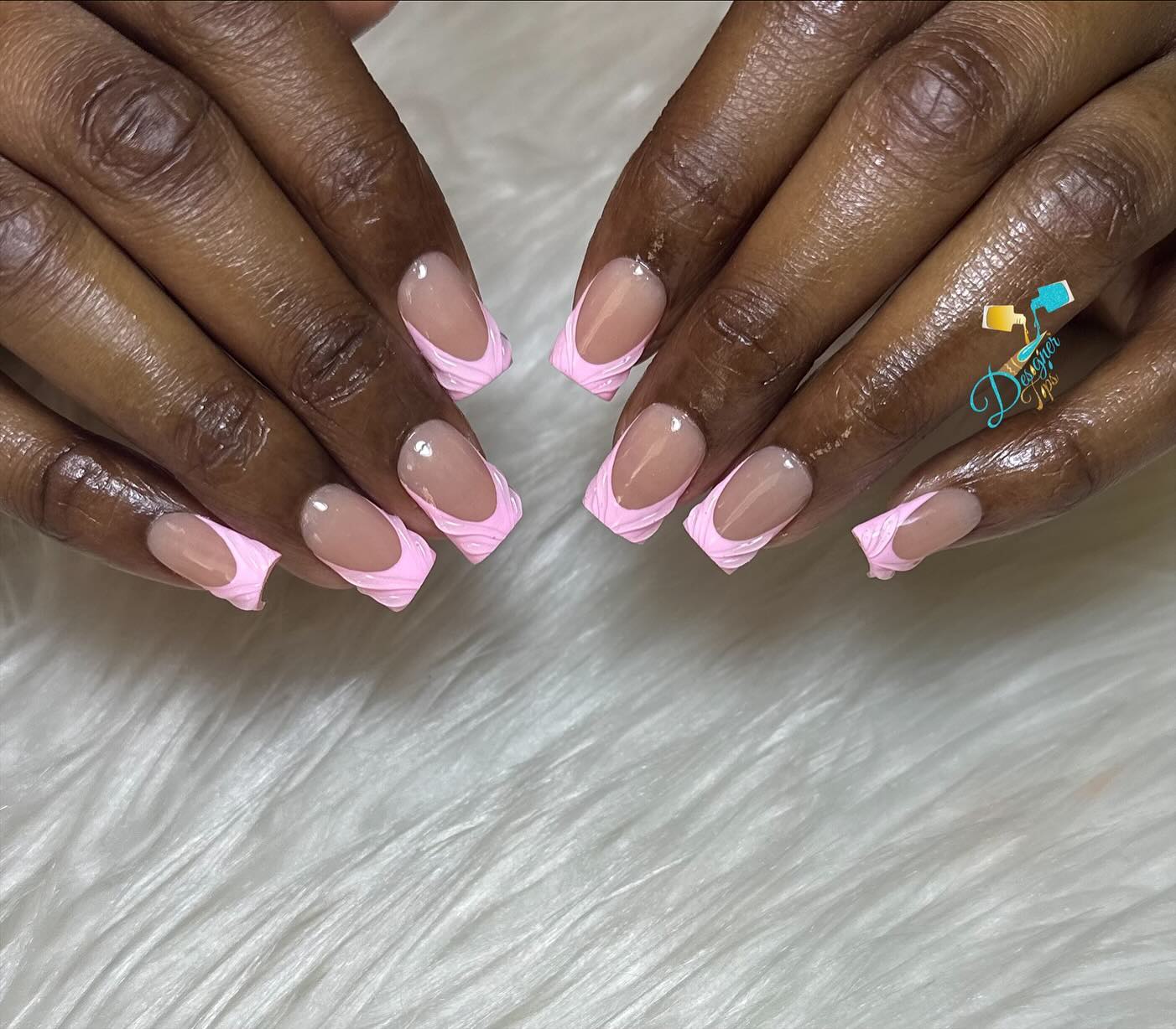 Pink French Tip Nails