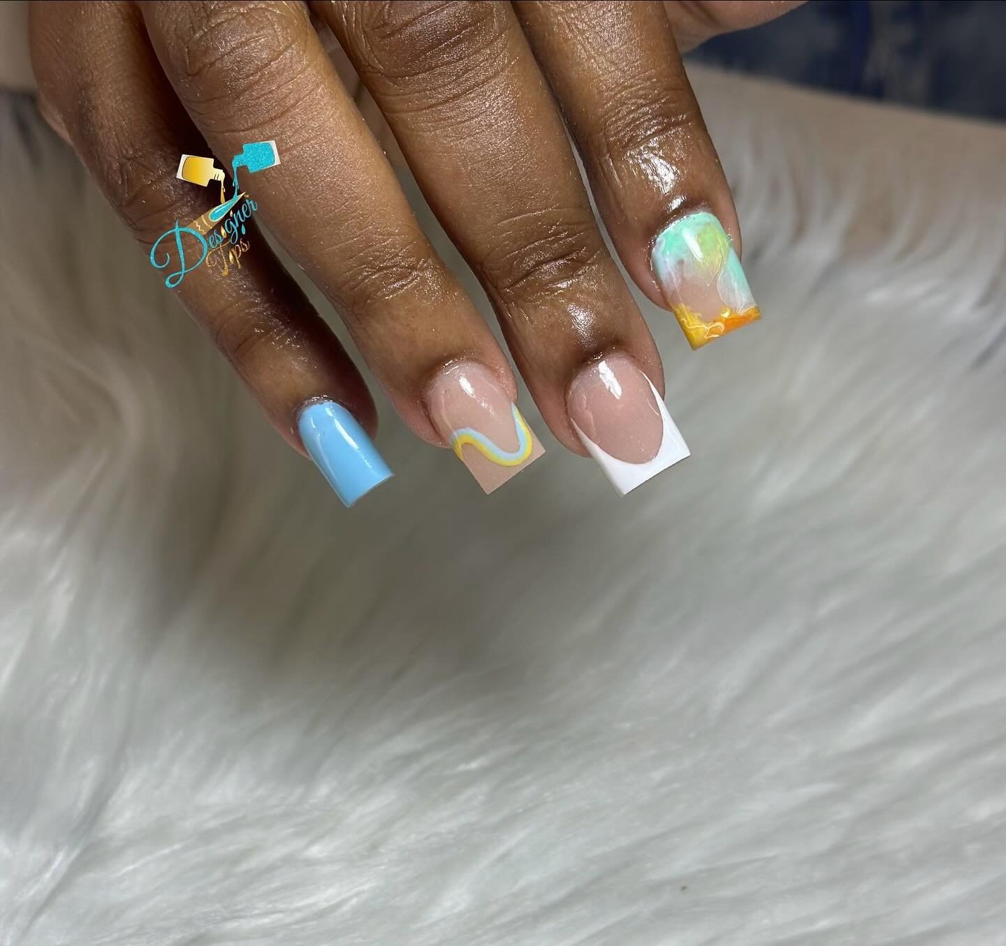 Artistic Multicolor Nail Design