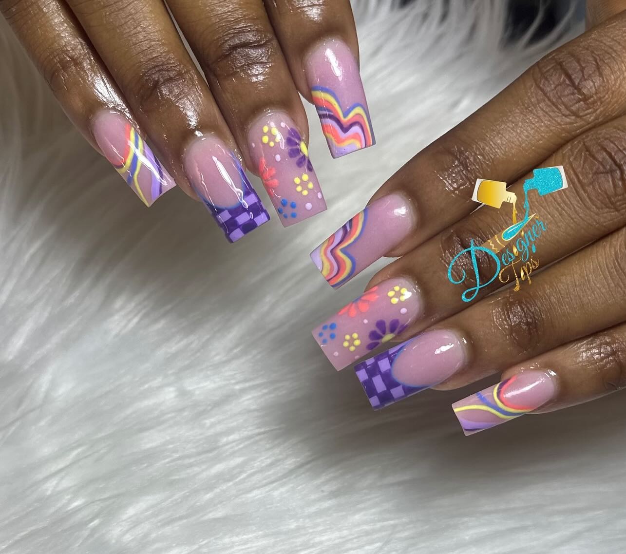 Artistic Colorful Nail Design