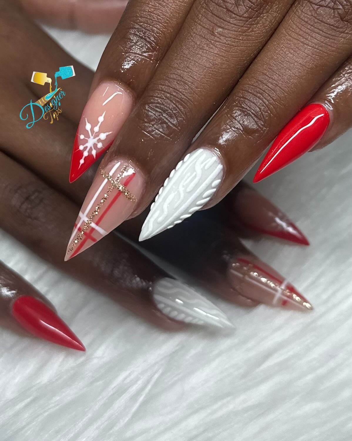 Elegant Holiday Nail Design
